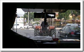 Tractors on the roads are common throughout Turkey