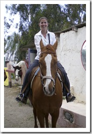 Lisa on her horse