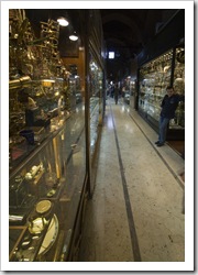 Gold and silver stalls inside the Grand Bazaar