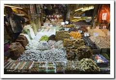 Turkish delight and dried fruits in the Spice Bazaar