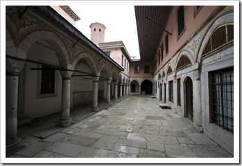 The concubines' and consorts' courtyard inside the harem at Topkapi Palace