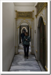 Lisa inside the harem at Topkapi Palace