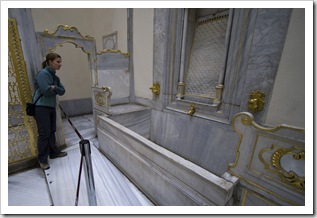 Sultan Ahmet's bathroom inside the harem at Topkapi Palace