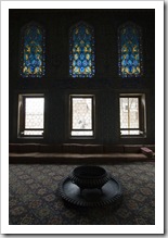 Stained glass in the sultan's sons' training area (the double kiosk) in Topkapi Palace