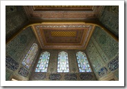 Stained glass in the sultan's sons' training area (the double kiosk) in Topkapi Palace