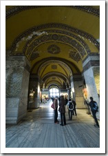 The upper gallery in Aya Sofya