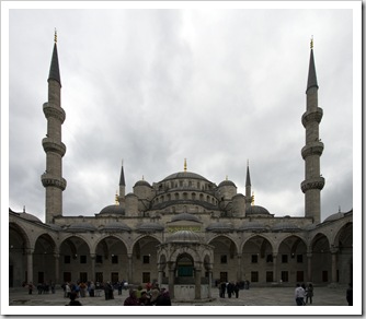 On our way into the Blue Mosque