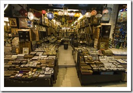 Backgammon and chess boards in the Grand Bazaar