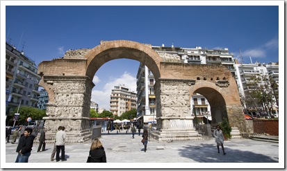 Ruins in downtown Thessaloniki