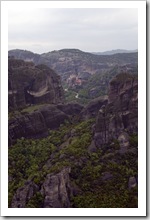 View of Moni Agias Varvaras Rousanou from Moni Agios Triados