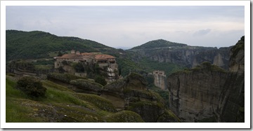 Moni Varlaam with Moni Agias Varvaras Rousanou in the background