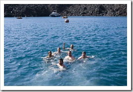 Swimming off of Nea Kameni