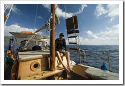 Sam on the bucks' boat