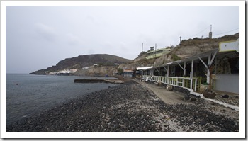 A wet afternoon at Akrotiri Beach