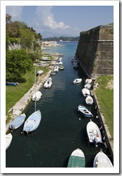 Mote around Palaio Frourio (Venetian fortress) in Kerkyra Town