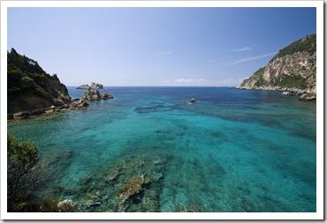 One of the many coves at Paleokastritsa on Kerkyra's west coast