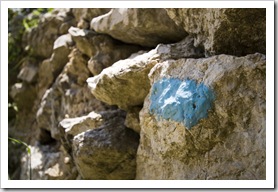 Corfu Trail markers