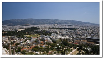 Looking east across Athens from the Acropolis