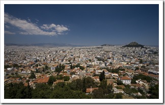 Looking north across Athens from the Acropolis