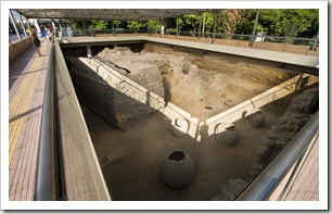 Ruins uncovered during the construction of the Athens metro system