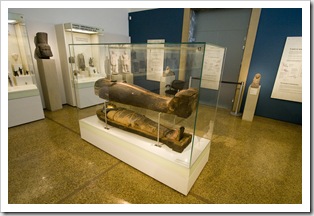 A 3000 year old sarcophagus (still containing the human remains) in the National Archaelogical Museum