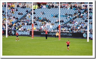 A goal at the Port Power and Richmond Tigers AFL game