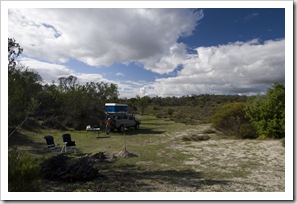 Our first night in The Tank on Hardwicke Bay on Yorke Peninsula