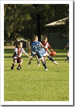 Jordan Opperman takes a kick