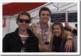 Todd, Mick and Lisa at the McLaren Vale Sea and Vines Festival