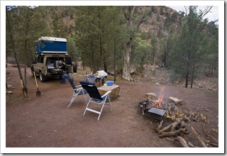 Our campsite at Bunyeroo Gorge