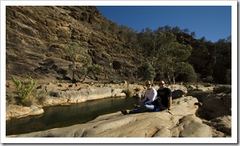 Sam and Lisa at the first set of Blinman Pools