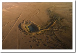 One of the many dams on Anna Creek Station