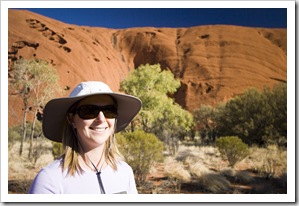 Lisa at Uluru