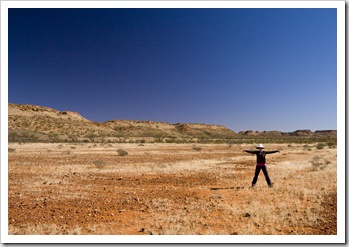 Lisa on the way out of Henbury Meteorite Conservation Park