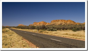 Larapinta Drive along the Macdonnell Ranges back into Alice Springs