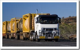 One of the many road trains we passed on the Stuart Highway