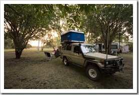 Our campsite at Territory Manor in Mataranka