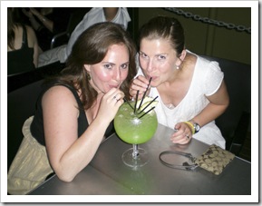 Margot and Lisa enjoying an Illusion at the Tap Bar