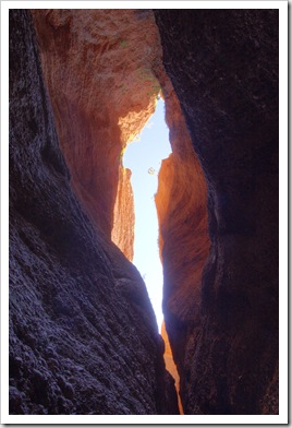 Looking up at the end of Echidna Chasm