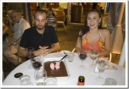 An early birthday celebration for Sam's 30th at Yots Greek Taverna