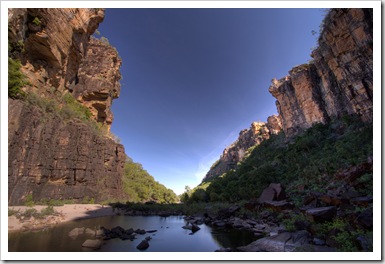 The gorge at Jim Jim Falls