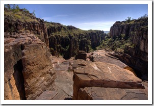 The top of Twin Falls and the gorge in the distance