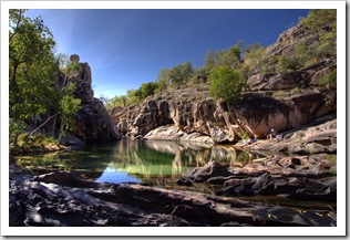 One of the swimming holes at the top of Gunlom waterfall