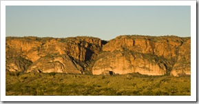 The Bungle Bungle Range illuminated by the sunset