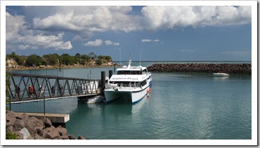 The ocean side of the lock at Cullen Bay looking toward Mandorah