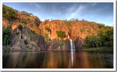 Wangi Falls in the sunset