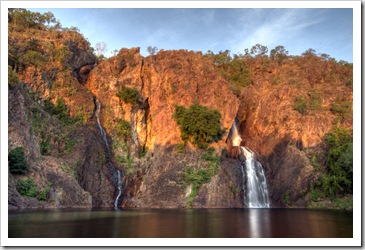 Wangi Falls in the sunset