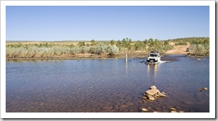 Crossing the Pentecost River between El Questro and Elenbrae