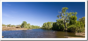 The King Edward River in front of our campsite