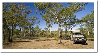 Camping next to the King Edward River